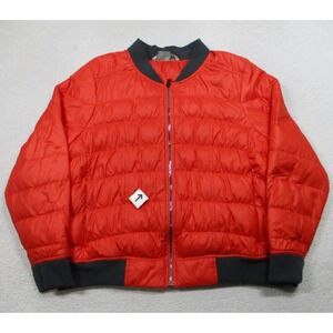 Athleta Jacket Womens 2X Red‎ Down Puffer Bomber Coat Goose Fill 138700